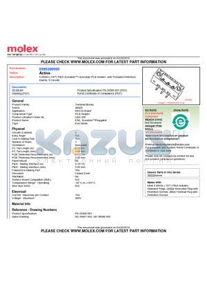 395260005 datasheet - 5.00mm (.197