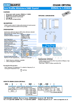 CX6SM datasheet - Designed for low power applications