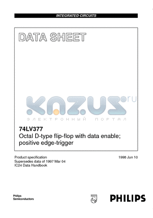 74LV377DB datasheet - Octal D-type flip-flop with data enable; positive edge-trigger