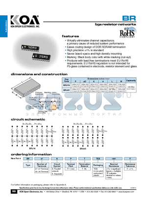 BR27APTTEB1001F datasheet - bga resistor networks