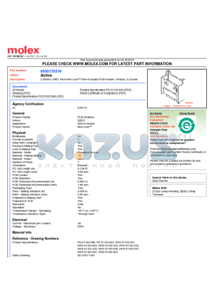 53517-0310 datasheet - 2.50mm (.098