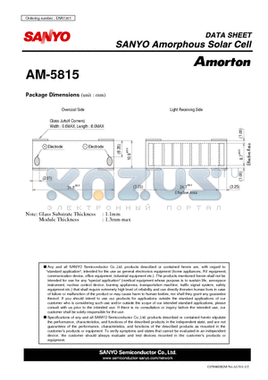 AM-5815 datasheet - Amorphous Solar Cell