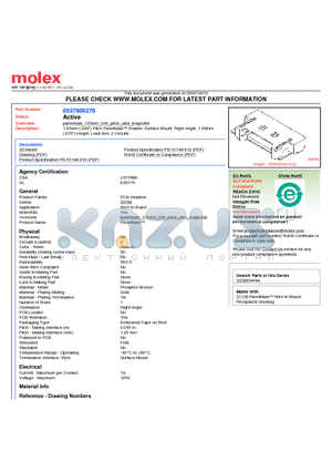 53780-0270 datasheet - 1.25mm (.049