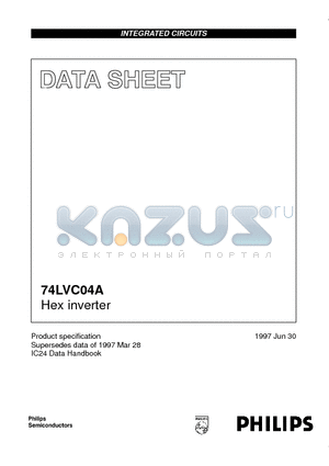 74LVC04ADB datasheet - Hex inverter