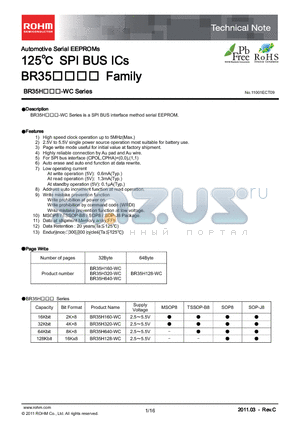 BR35H160-WC datasheet - 125 SPI BUS ICs BR35 Family