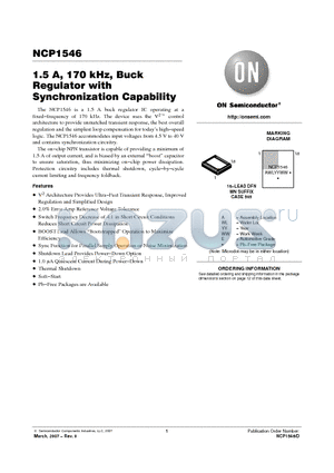 1N5817 datasheet - 1.5 A, 170 kHz, Buck Regulator with Synchronization Capability