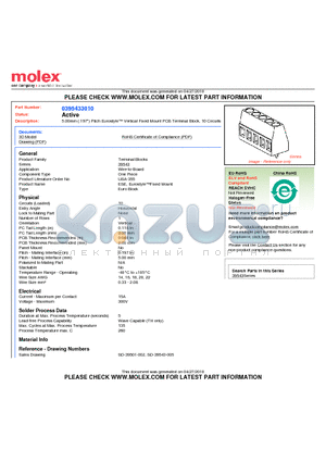 395433010 datasheet - 5.00mm (.197