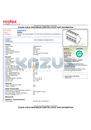 395434310 datasheet - 5.00mm (.197