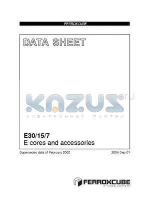 CLA-E15 datasheet - E CORES AND ACCESSORIES