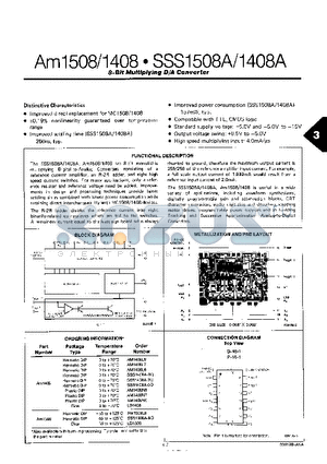 AM1408L8 datasheet - 8-Bit Multiplying D/A Converter
