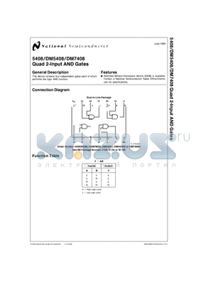 5408FMQB datasheet - Quad 2-Input AND Gates