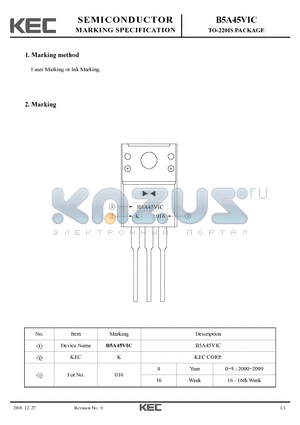 B5A45VIC_00 datasheet - TO-220IS PACKAGE