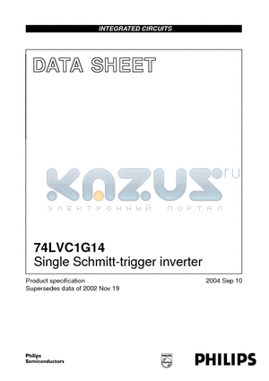 74LVC1G14GV datasheet - Single Schmitt-trigger inverter