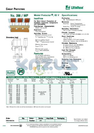 397MP125000 datasheet - CIRCUIT PROTECTORS