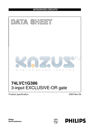 74LVC1G386GV datasheet - 3-input EXCLUSIVE-OR gate