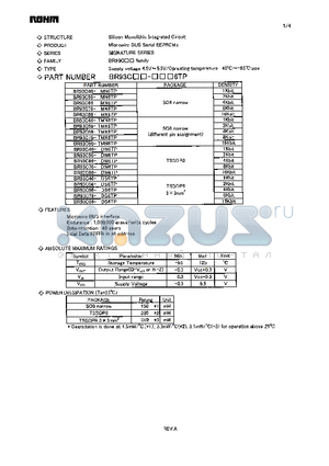 BR93C46-TMN6TP datasheet - Supply voltage 4.5V~5.5V/Operating temperature -40C~85C type