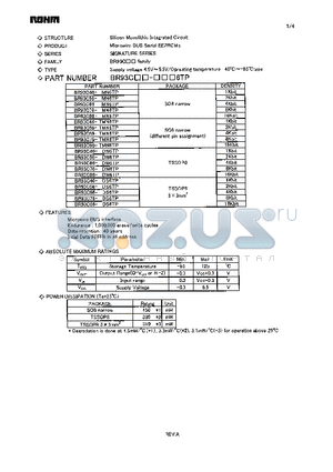 BR93C56-TMN6TP datasheet - Supply voltage 4.5V~5.5V/Operating temperature -40C~85C type