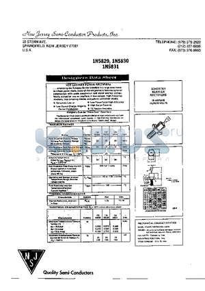 1N5829 datasheet - SCHOTTKY BARRIER RECTIFIERS