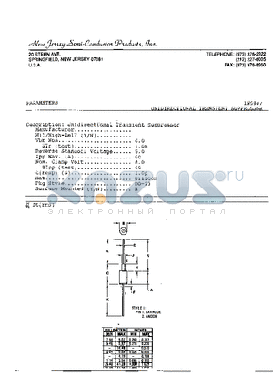 1N5907 datasheet - UNIDIRECTIONAL TRANSIENT SUPPRESSOR