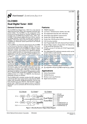CLC5903SM datasheet - Dual Digital Tuner / AGC