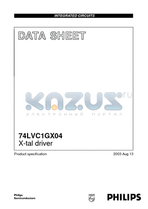 74LVC1GX04 datasheet - X-tal driver