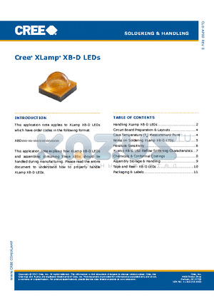 CLD-AP90 datasheet - Cree^ XLamp^ XB-D LEDs