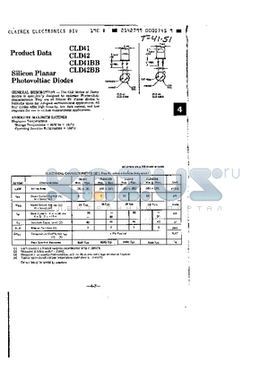 CLD42BB datasheet - SILICON PLANAR PHOTOVOLTIAC DIODES