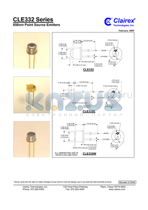 CLE332 datasheet - 850nm Point Source Emitters