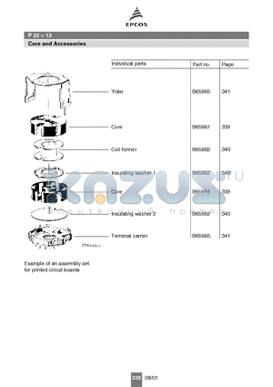 B65661 datasheet - Core and Accessories