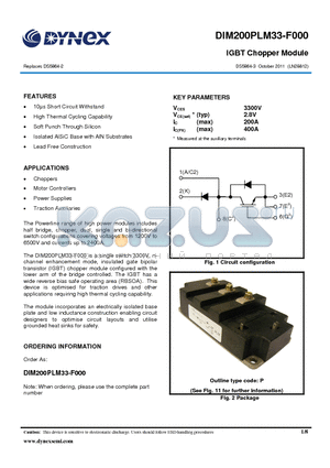 DIM200PLM33-F000 datasheet - IGBT Chopper Module