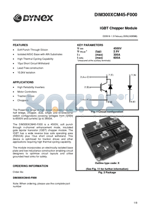 DIM300XCM45-F000 datasheet - IGBT Chopper Module