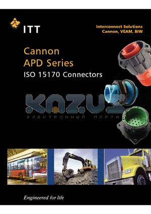 025-8636-037 datasheet - Cannon APD Series ISO 15170 Connectors