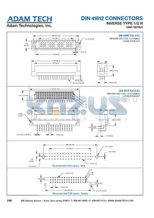 DIN-48FR-S33-A1C1 datasheet - DIN 41612 CONNECTORS INVERSE TYPE 1/2 R