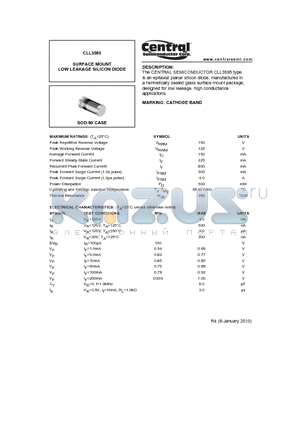 CLL3595_10 datasheet - SURFACE MOUNT LOW LEAKAGE SILICON DIODE