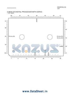 CXD2515Q datasheet - C-MOS CD DIGITAL PROCESSOR WITH SERVO