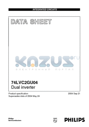74LVC2GU04GV datasheet - Dual inverter