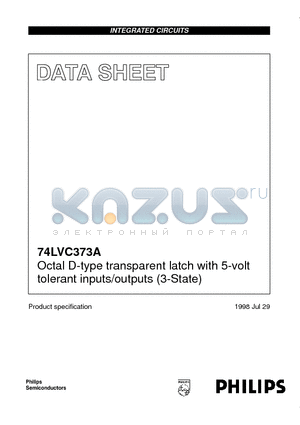 74LVC373AD datasheet - Octal D-type transparent latch with 5-volt tolerant inputs/outputs 3-State