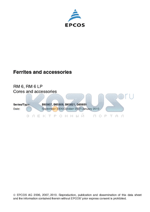 B65808K1004D001 datasheet - Ferrites and accessories