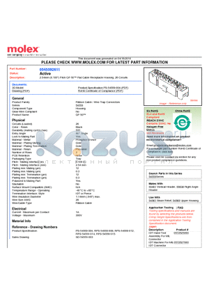 54559-2611 datasheet - 2.54mm (0.100