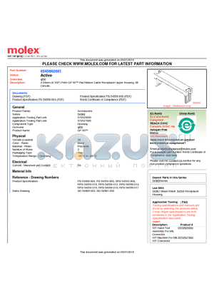 54560-2601 datasheet - 2.54mm (0.100