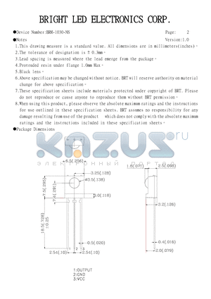 BRM-1030-NS datasheet - Infrared Remote-control