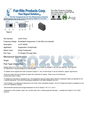 2944778102 datasheet - 44 PC BEAD