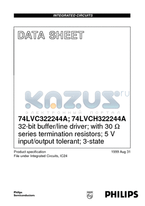 74LVCH322244AEC datasheet - 32-bit buffer/line driver; with 30 ohm series termination resistors; 5 V input/output tolerant; 3-state