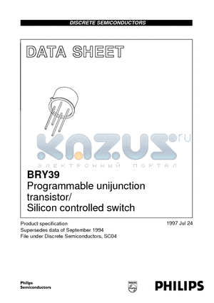 BRY39 datasheet - Programmable unijunction transistor/ Silicon controlled switch