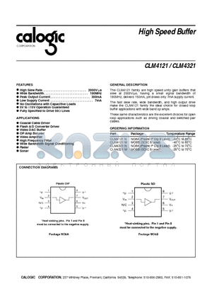 CLM4121 datasheet - High Speed Buffer