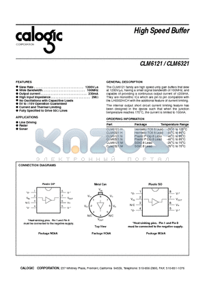 CLM6321 datasheet - High Speed Buffer