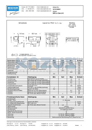 DIP15-1C90-51S_DE datasheet - (deutsch) DIP Reed Relay