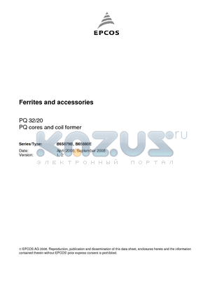 B65879B0000R095 datasheet - Ferrites and accessories