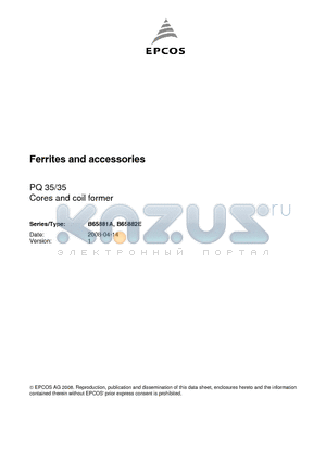 B65881A0000R092 datasheet - Ferrites and accessories