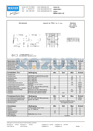 DIP24-1A72-11E_DE datasheet - (deutsch) DIP Reed Relay